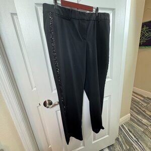 Lane Bryant, Size 16 Black Dress Pants, with Black Sequins on the Side